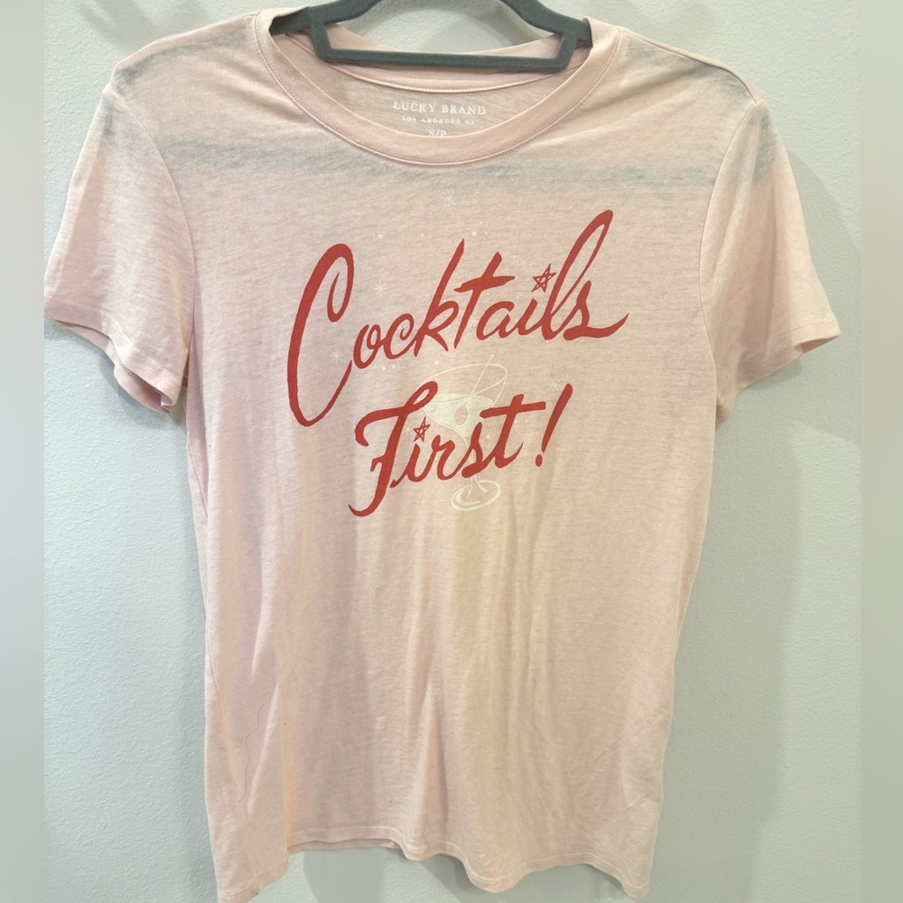 Cocktails First, Lucky Brand t-shirt